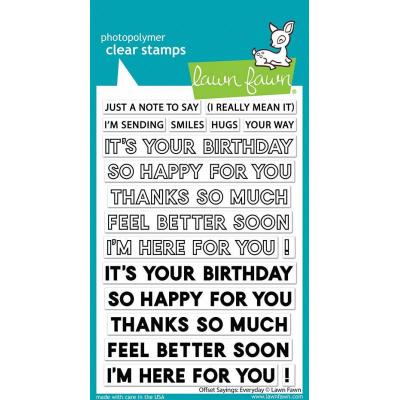 Lawn Fawn Clear Stamps - Offset Sayings: Everyday